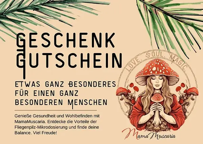Gesundheit schenken mit MamaMuscaria Geschenkgutscheine! 🎁 Unsere neuen Gutscheine für´s Fliegenpilz Microdosing 1 image 11