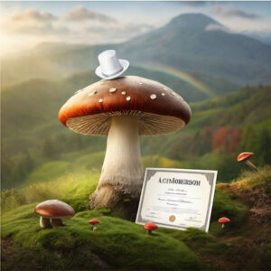 Certificado de ingesta de agárico de mosca