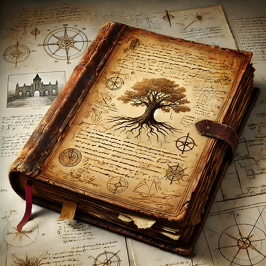 10 Mythen über den Fliegenpilz: Über gängige Irrtümer und was wirklich dahintersteckt 1 Altes handgeschriebenes Buch mit historischen Zeichnungen als Symbol für überlieferte Geschichten, Mythen und altes Wissen über den Fliegenpilz.