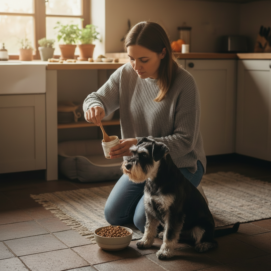 Integratore di funghi vitali per il cibo dei cani