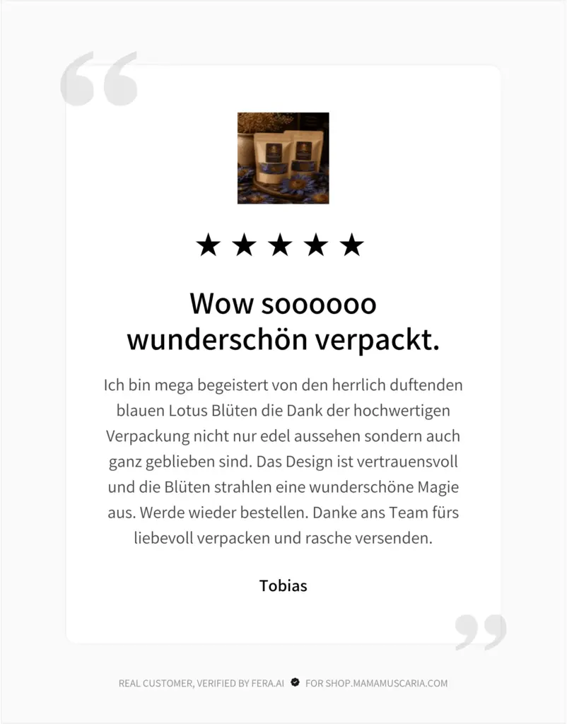 Bewertung Blauer Lotus MamaMuscaria getrocknete blaue Lotus Blüten